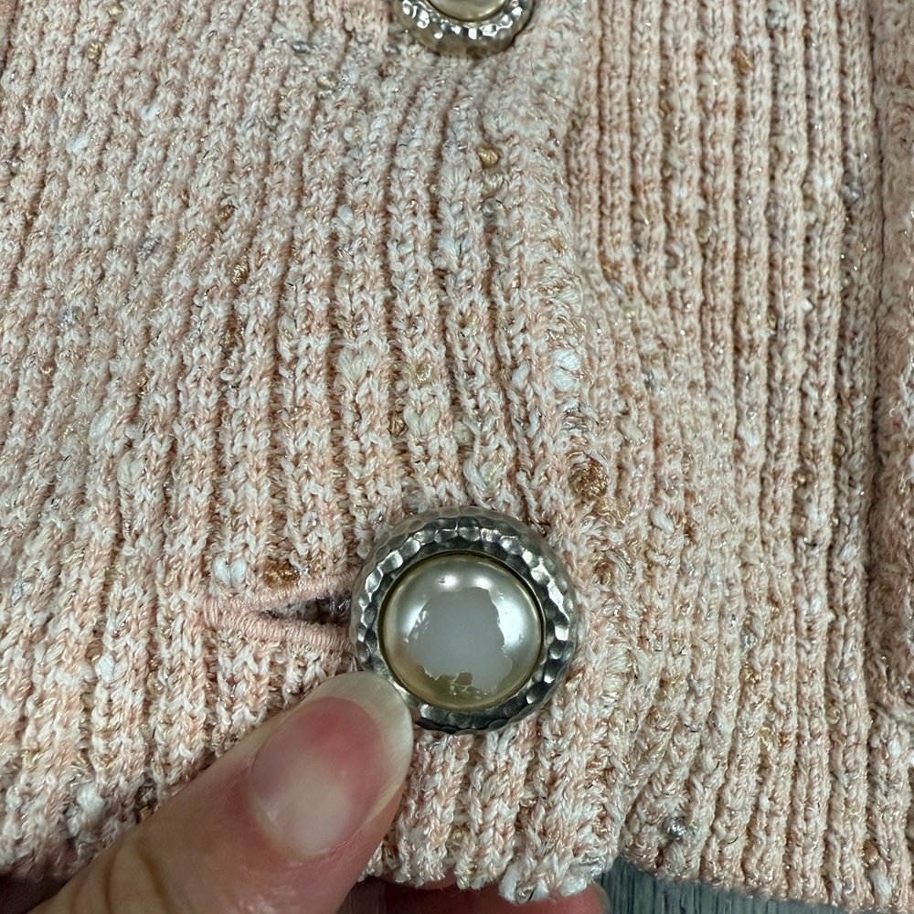 St. John Peach Knit Jacket - Picture 5 of 16
